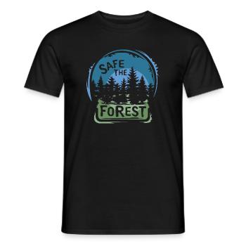 Sauvons la forêt – Conception durable de la nature - T-shirt homme - noir - Devant - AI Model Male 178 light (178cm)