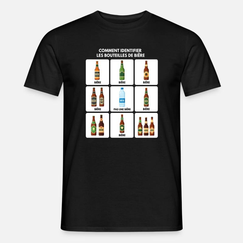 Bier-Identifizierungs-Guide - Männer T-Shirt - Schwarz