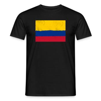 Drapeau de la Colombie - T-shirt homme - noir - Devant - AI Model Male 178 light (178cm)