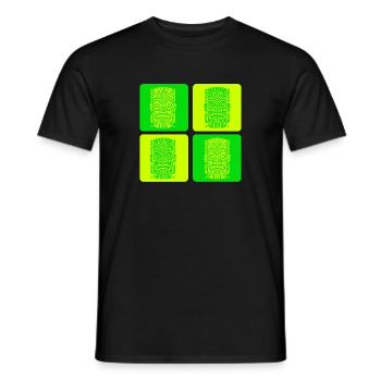 Masque Tiki - T-shirt homme - noir - Devant - AI Model Male 178 light (178cm)