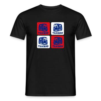 Thailand Tuk Tuk Design - Männer T-Shirt - Schwarz - Vorne - AI Model Male 178 light (178cm)