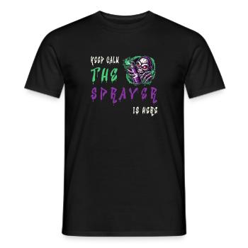 Keep Calm – Le pulvérisateur - T-shirt homme - noir - Devant - AI Model Male 178 light (178cm)