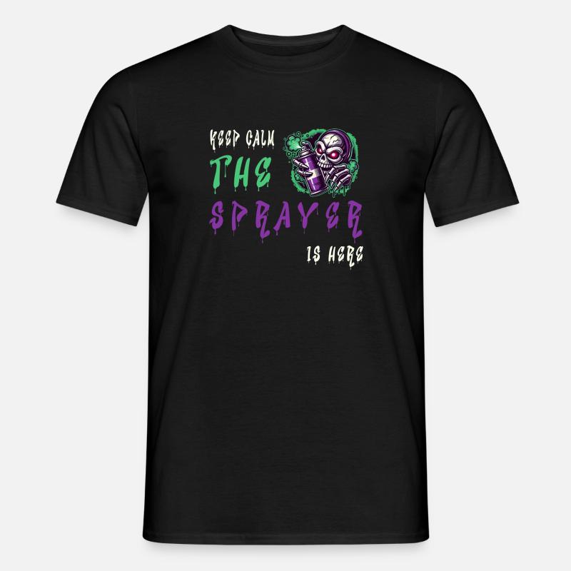 Keep Calm – The Sprayer - Männer T-Shirt - Schwarz