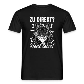 Coole Französische Bulldogge - Männer T-Shirt - Schwarz - Vorne - AI Model Male 178 light (178cm)