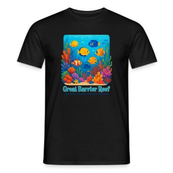 Great Barrier Reef - Männer T-Shirt - Schwarz - Vorne - AI Model Male 178 light (178cm)