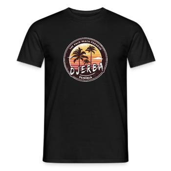 Djerba Tuneisen Palmen Design - Männer T-Shirt - Schwarz - Vorne - AI Model Male 178 light (178cm)