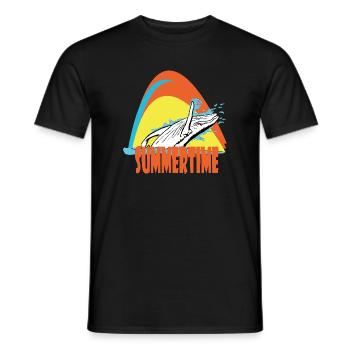 Buckelwal - Männer T-Shirt - Schwarz - Vorne - AI Model Male 178 light (178cm)