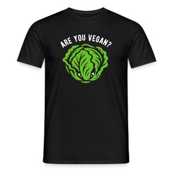 Salat - Are you vegan? - Vegane Ernährung - Männer T-Shirt - Schwarz - Vorne - AI Model Male 178 light (178cm)