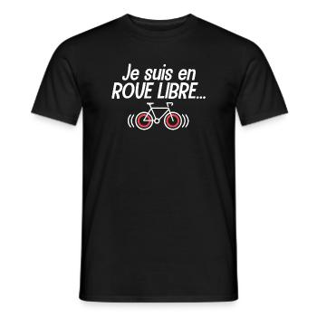T-shirt Cyclisme Humour Cadeau Vélo Drôle - T-shirt homme - noir - Devant - AI Model Male 178 light (178cm)
