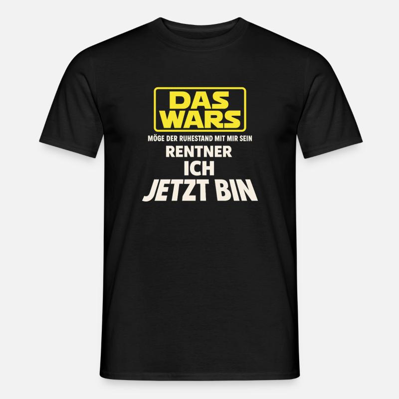 Rentner ich jetzt bin - Das Wars Ruhestand - Männer T-Shirt - Schwarz