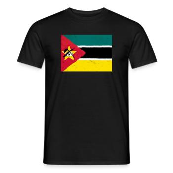 Drapeau du Mozambique - T-shirt homme - noir - Devant - AI Model Male 178 light (178cm)