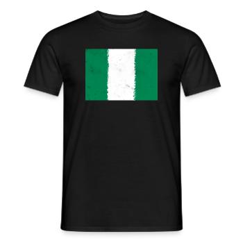 Drapeau du Nigeria - T-shirt homme - noir - Devant - AI Model Male 178 light (178cm)