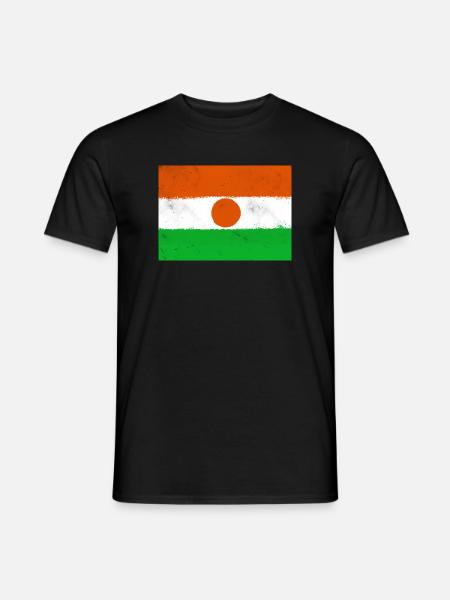 Flag of Niger - Men's T-Shirt - black