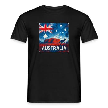Australia Outback Design - Men's T-Shirt - black - Front - AI Model Male 178 light (178cm)