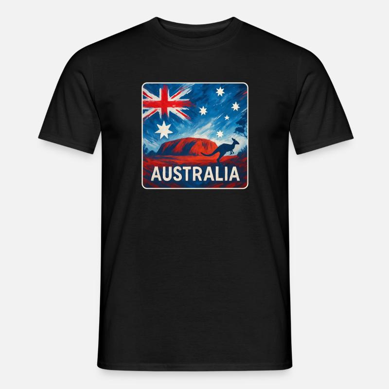 Conception de l’Outback australien - T-shirt homme - noir