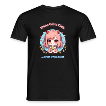 mignon diable méchante fille kawaii été - T-shirt homme - noir - Devant - AI Model Male 178 light (178cm)