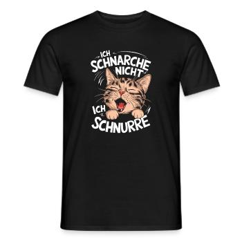 Je ne ronfle pas, je ronronne - Drôles de chats - T-shirt homme - noir - Devant - AI Model Male 178 light (178cm)