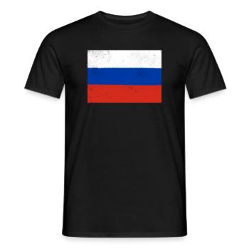 Flagge Russlands - Männer T-Shirt - Schwarz - Vorne - AI Model Male 178 light (178cm)
