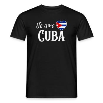 J’adore Cuba, made in Cuba - T-shirt homme - noir - Devant - AI Model Male 178 light (178cm)
