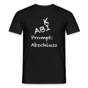 Abitur ABI Abschluss KI Schulabschluss KI ABI - Männer T-Shirt - Schwarz - Vorne - AI Model Male 178 light (178cm)