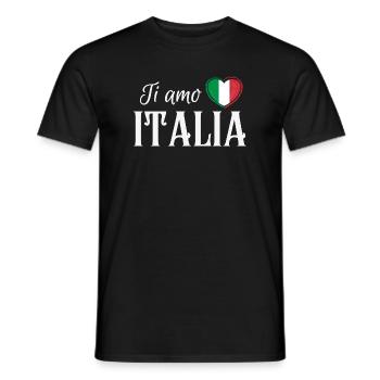 Ich liebe Italien, italienischen Stolz - Männer T-Shirt - Schwarz - Vorne - AI Model Male 178 light (178cm)
