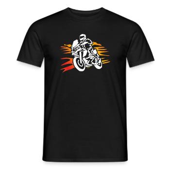 Biker Shirt Motorcyclist - Men's T-Shirt - black - Front - AI Model Male 178 light (178cm)