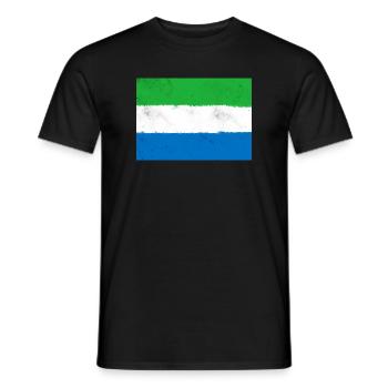 Flagge von Sierra Leone - Männer T-Shirt - Schwarz - Vorne - AI Model Male 178 light (178cm)