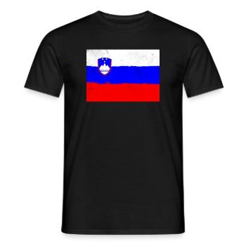Flagge von Slowenien - Männer T-Shirt - Schwarz - Vorne - AI Model Male 178 light (178cm)