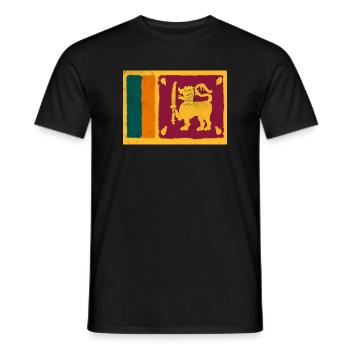 Flag of Sri Lanka - Men's T-Shirt - black - Front - AI Model Male 178 light (178cm)