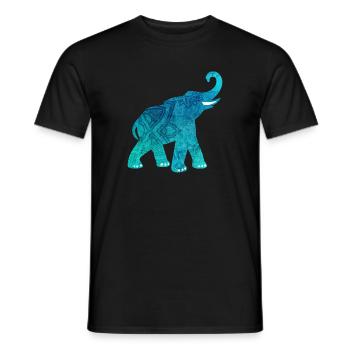 Mandala Namaste Elefant Yoga Indien Meditation om - Männer T-Shirt - Schwarz - Vorne - AI Model Male 178 light (178cm)