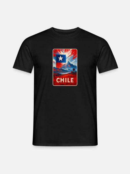 Chile Travel Art - Men's T-Shirt - black