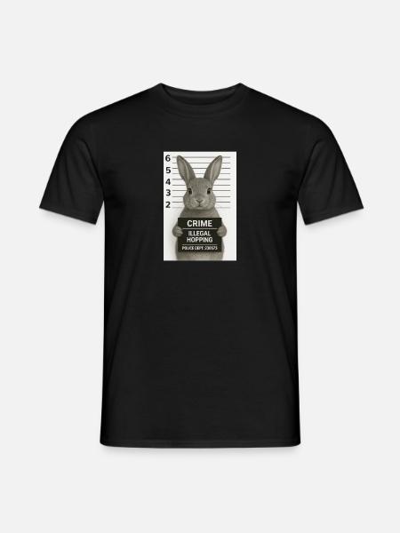 Criminal Rabbit - Men's T-Shirt - black