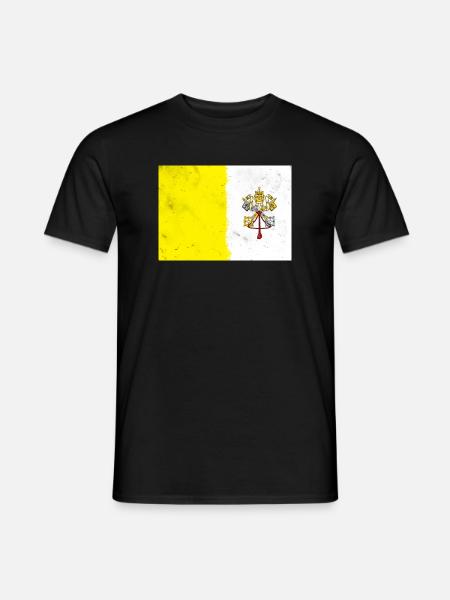 Drapeau du Vatican - T-shirt homme - noir