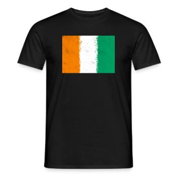 Drapeau de la Côte d’Ivoire - T-shirt homme - noir - Devant - AI Model Male 178 light (178cm)