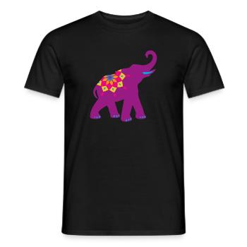 Yoga Meditation Mandala Indien Tierliebe Namaste - Männer T-Shirt - Schwarz - Vorne - AI Model Male 178 light (178cm)