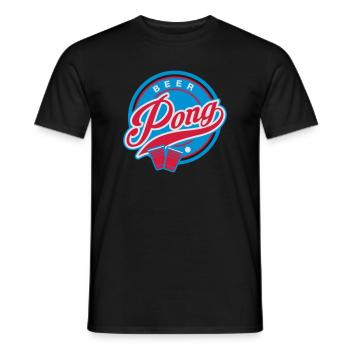 Beer Pong und Becher - Männer T-Shirt - Schwarz - Vorne - AI Model Male 178 light (178cm)