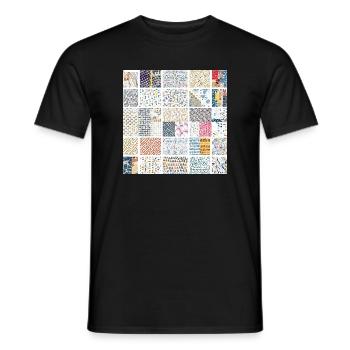 Abstract Mosaic Pattern Art Collection - Men's T-Shirt - black - Front - AI Model Male 178 light (178cm)