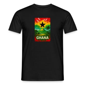 Ghana Aménagement paysager - T-shirt homme - noir - Devant - AI Model Male 178 light (178cm)