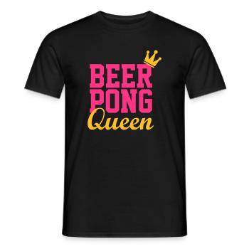 Bier Pong Königin 3 - Männer T-Shirt - Schwarz - Vorne - AI Model Male 178 light (178cm)