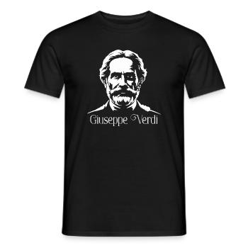 Giuseppe Verdi Compositeur Silhouette Art - T-shirt homme - noir - Devant - AI Model Male 178 light (178cm)