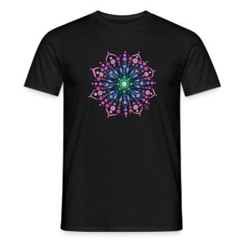 Mandala Liebe - Männer T-Shirt - Schwarz - Vorne - AI Model Male 178 light (178cm)