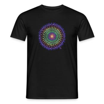 Mandala Energie - Männer T-Shirt - Schwarz - Vorne - AI Model Male 178 light (178cm)