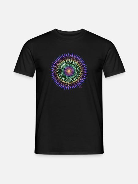 Mandala Energie - Männer T-Shirt - Schwarz