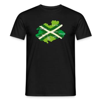 Contour Achterhoek avec couleurs - T-shirt homme - noir - Devant - AI Model Male 178 light (178cm)