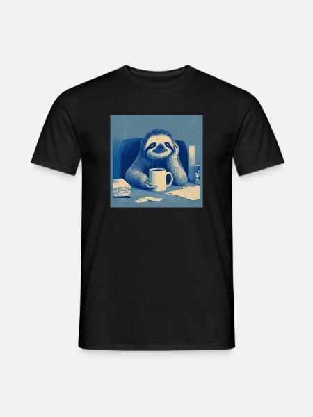 Manager im Faultiermodus - Männer T-Shirt - Schwarz