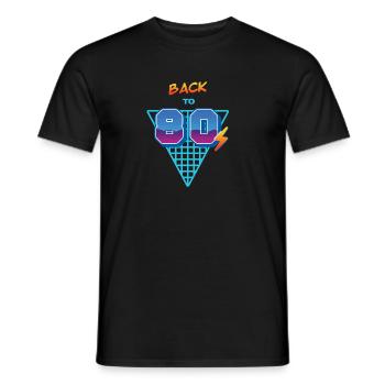 Back to the 80s – Grid - Men's T-Shirt - black - Front - AI Model Male 178 light (178cm)
