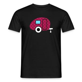 Caravane Caravane Fleurs Camping Camper Motif Fan - T-shirt homme - noir - Devant - AI Model Male 178 light (178cm)