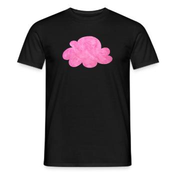 rosa Wolke Flausch Pelz Himmel kuschelig pink - Männer T-Shirt - Schwarz - Vorne - AI Model Male 178 light (178cm)