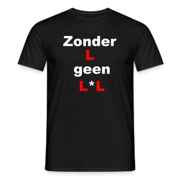 Surprising minimalist typography - Men's T-Shirt - black - Front - AI Model Male 178 light (178cm)
