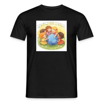 Peace begins with each of us - Männer T-Shirt - Schwarz - Vorne - AI Model Male 178 light (178cm)